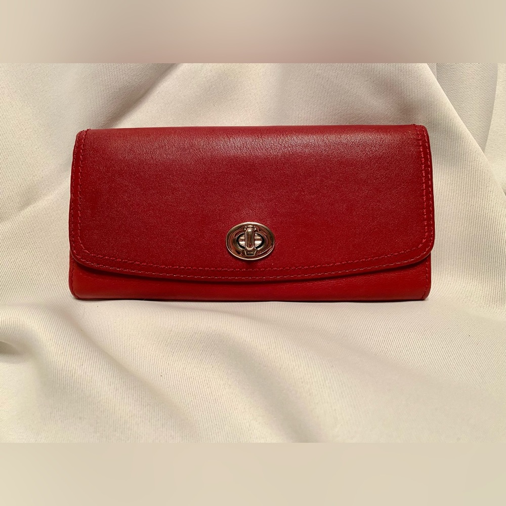 Red Coach Wallet. Used Once.